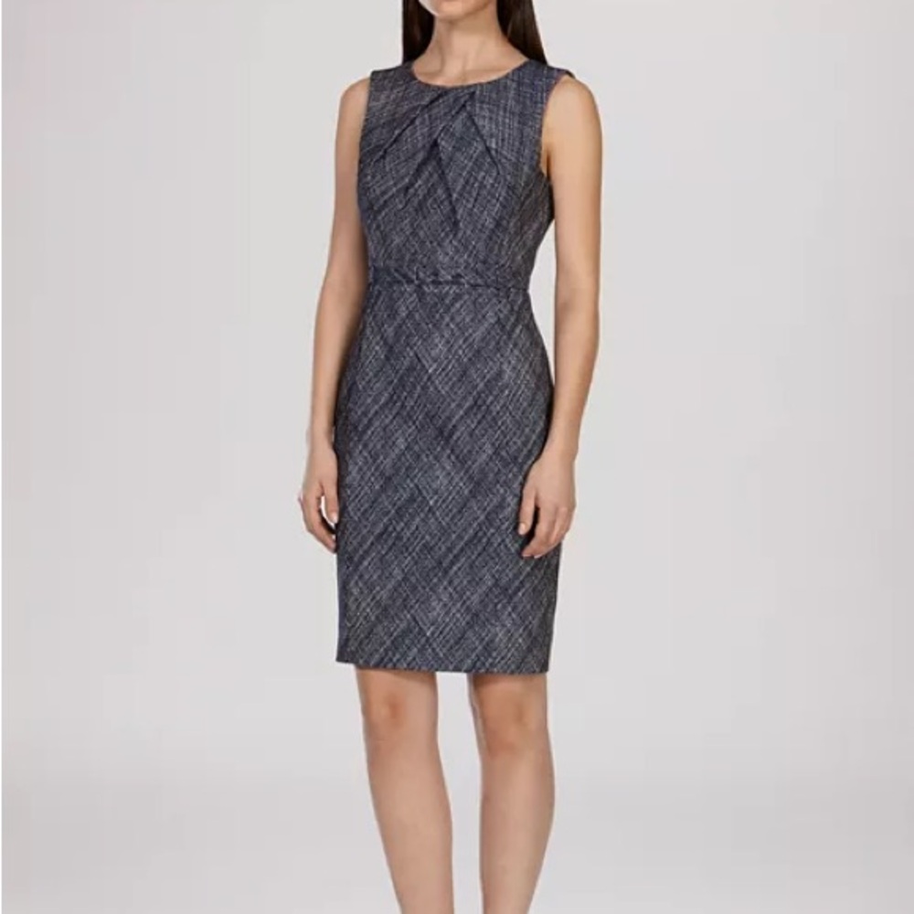 Karen Millen dark navy crosshatch jacquard  Dress size 10